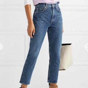 Agolde Riley High Rise Straight Crop Jeans